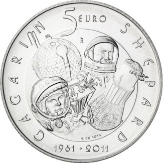 Euromince mince 5 Euro San Marino 2011 - Gagarin - Shepard (BU)