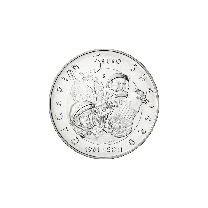 eurocoin eurocoins 5 Euro San Marino 2011 - Gagarin - Shepard (BU)