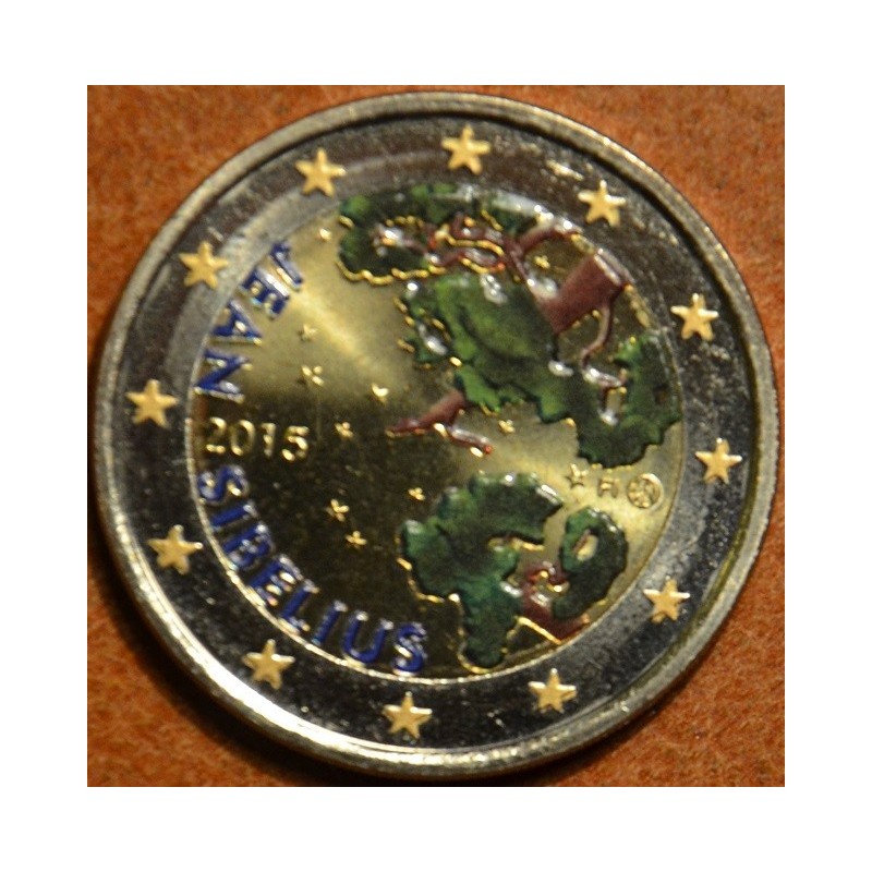 euroerme érme 2 Euro Finnország 2015 - Jean Sibelius (színezett UNC)