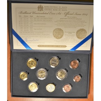 euroerme érme 10 részes forgalmi sor - Málta 2014 verjegy nélkül (BU)