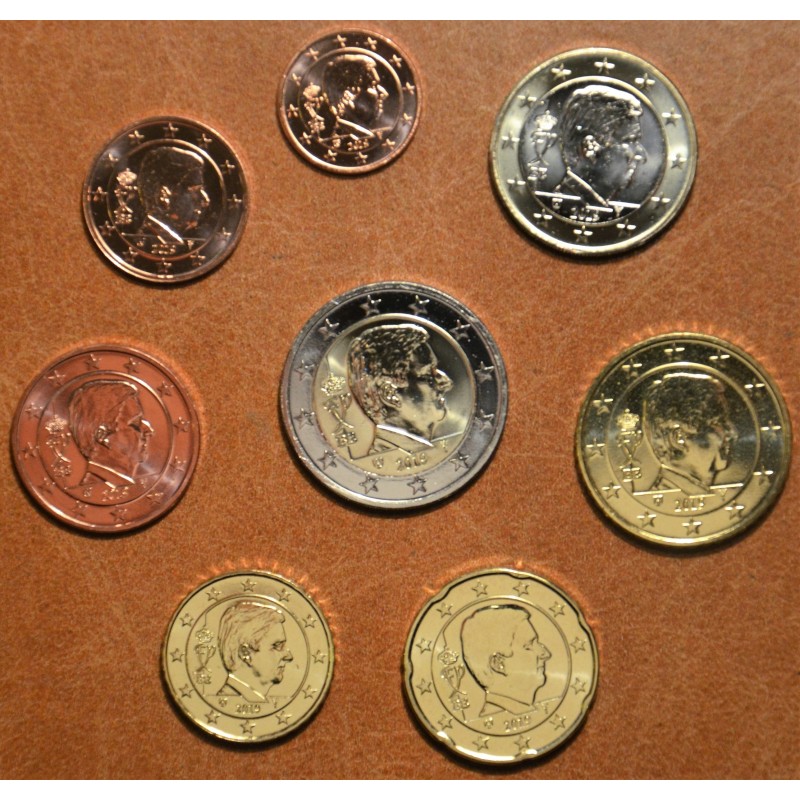 eurocoin eurocoins Belgium 2019 set of 8 King Philippe coins (UNC)