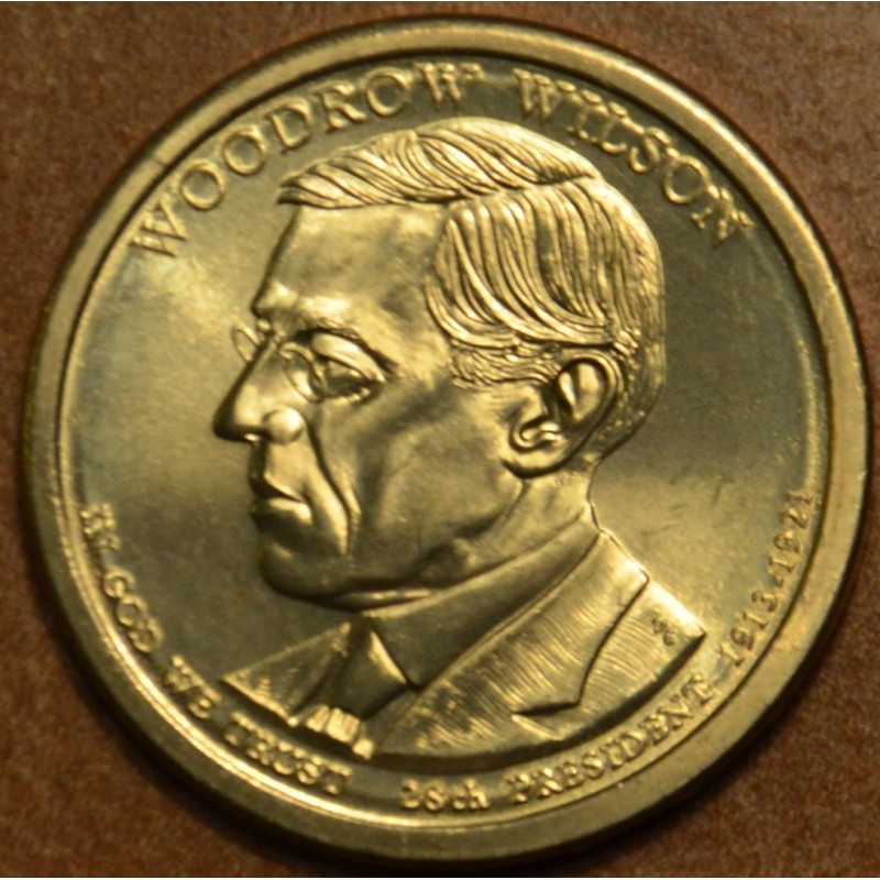 euroerme érme 1 dollar USA 2013 Woodrow Wilson \\"D\\" (UNC)
