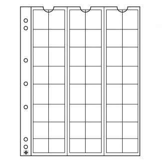 Euromince mince 5 listov do albumov Leuchtturm NUMIS do 17 mm
