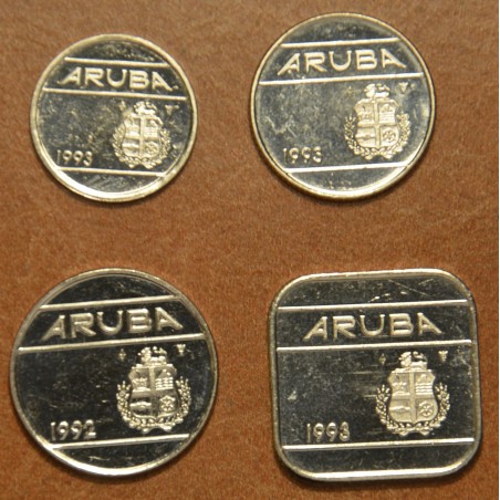 euroerme érme Aruba 4 érme 1992-1993 (UNC)