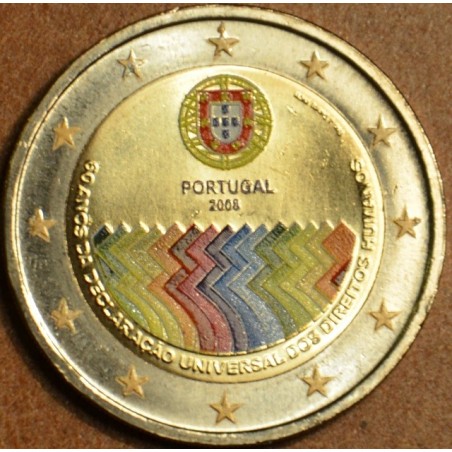 Euromince mince 2 Euro Portugalsko 2008 - 60. výročie Všeobecnej de...