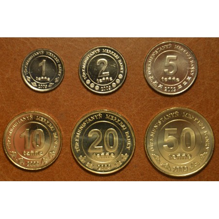 Euromince mince Turkménsko 6 mincí 2009 Nezávislosť (UNC)