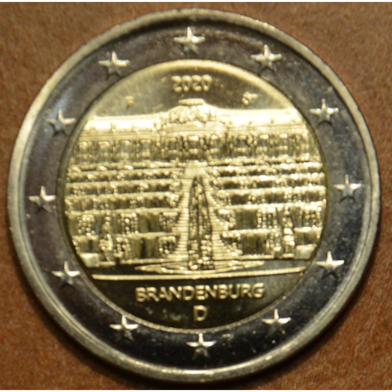 euroerme érme 2 Euro Németország 2020 \\"F\\" Brandenburg (UNC)