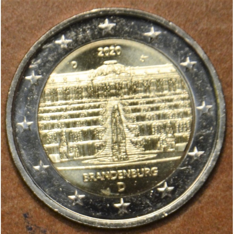 Euromince mince 2 Euro Nemecko 2020 \\"D\\" Brandenburg (UNC)