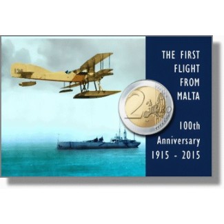 euroerme érme 2 Euro Málta 2015 - A első repülés (BU kártya)