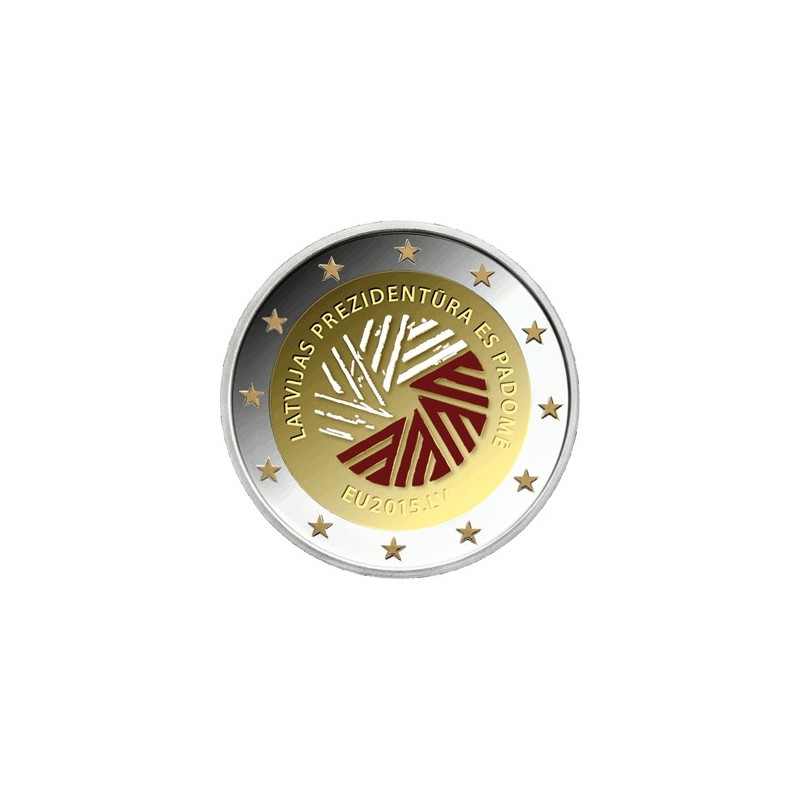Euromince mince 2 Euro Lotyšsko 2015 - Lotyšské predsedníctvo EU (f...