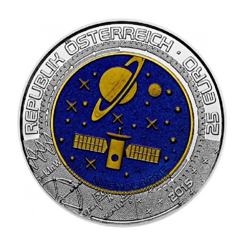 Euromince mince 25 Euro Rakúsko 2015 - strieborná niobium minca Kos...