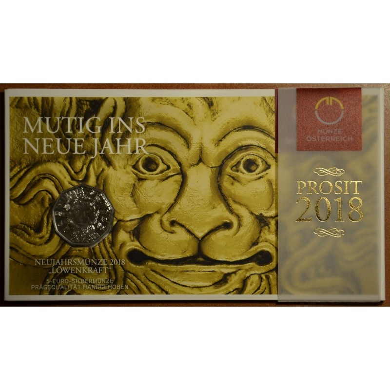 Euromince mince 5 Euro Rakúsko 2018 Novoročná minca (BU)