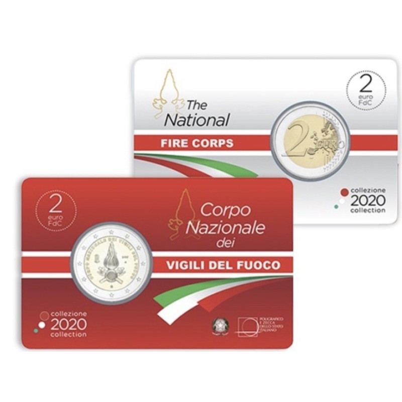eurocoin eurocoins 2 Euro Italy 2020 - National Firefighters Corps ...