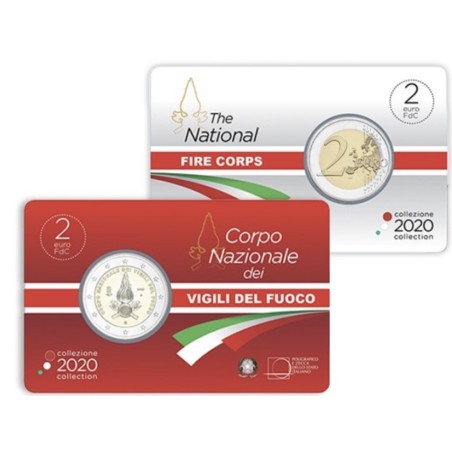 eurocoin eurocoins 2 Euro Italy 2020 - National Firefighters Corps ...