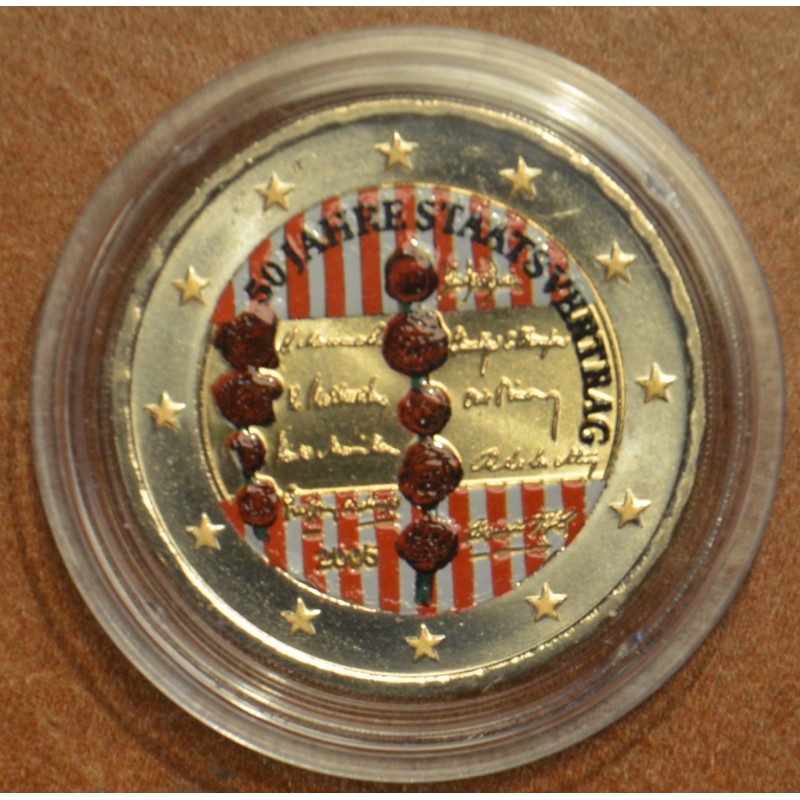 Euromince mince 2 Euro Rakúsko 2005 - 50. výročie rakúskej štátnej ...