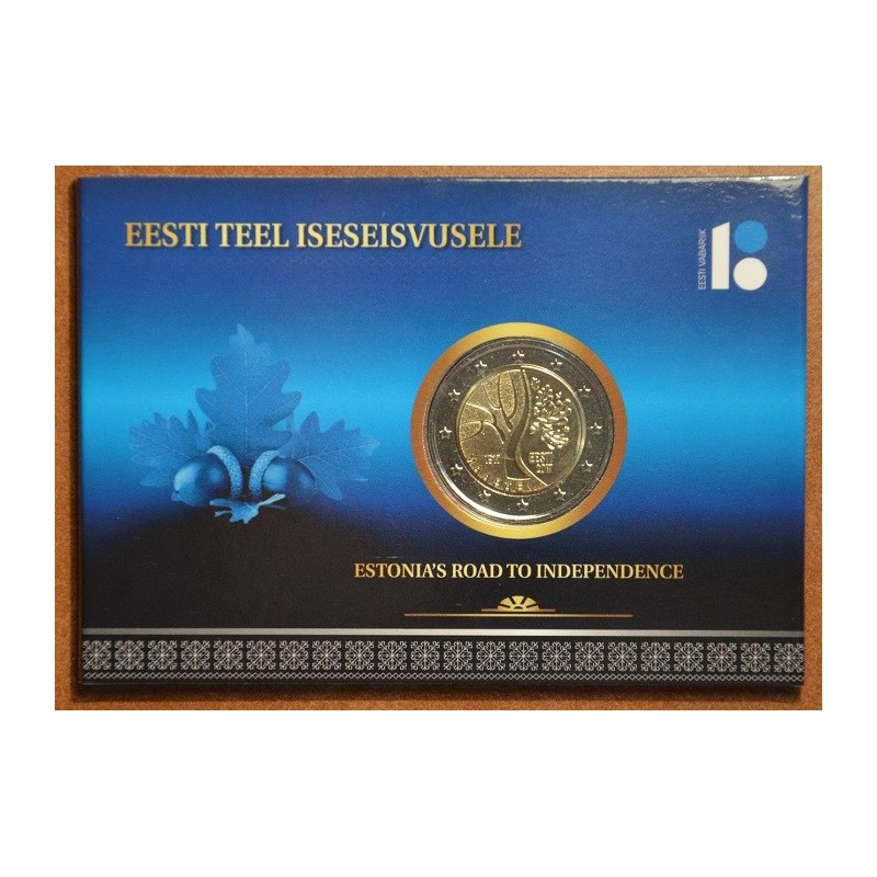 Euromince mince 2 Euro Estónsko 2017 - Cesta k nezávislosti (BU karta)