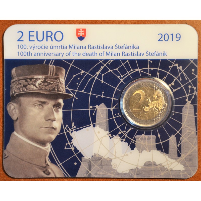 Euromince mince 2 Euro Slovensko 2019 - Milan Rastislav Štefánik (BU)