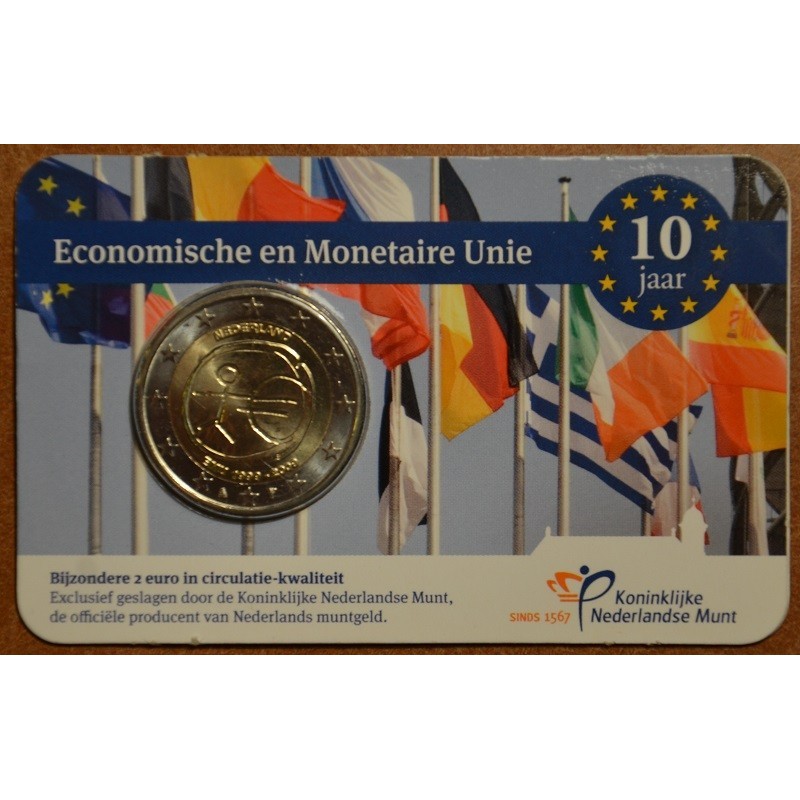 euroerme érme 2 Euro Hollandia 2009 - 10 éves az Európai Monetáris ...