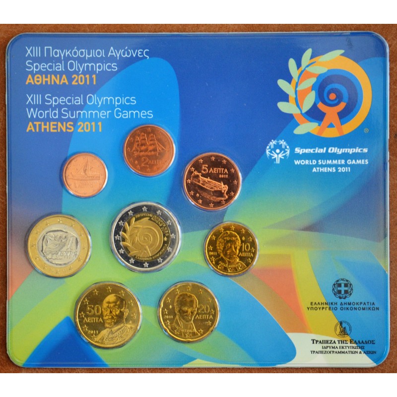 eurocoin eurocoins Greece 2011 set of coins with commemorative 2 Eu...