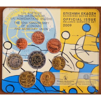 eurocoin eurocoins Greece 2009 set of coins with 2 Euro EMU coin (BU)