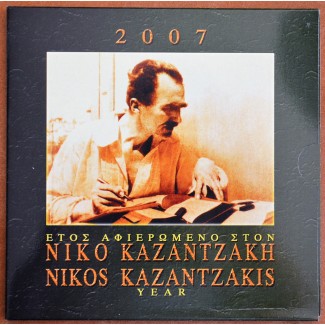 Euromince mince Grécko 2007 sada s mincou 10 Euro Nikos Kazantzakis...