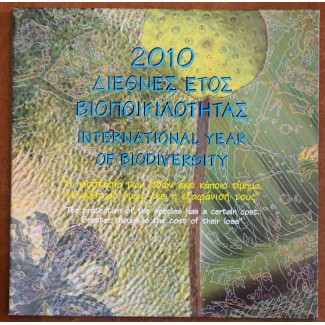 eurocoin eurocoins Greece 2010 set Biodiversity with 10 Euro Ag coi...