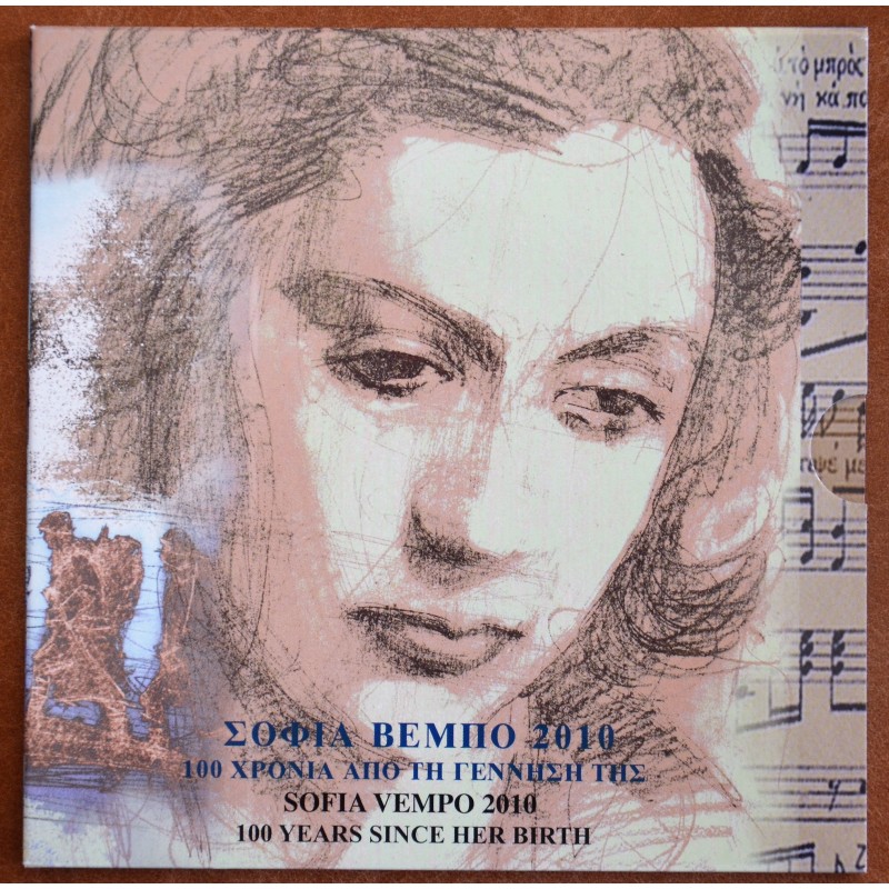 Euromince mince Grécko 2010 sada Sofia Vempo s 10 Euro Ag mincou (BU)