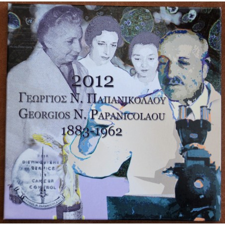 eurocoin eurocoins Greece 2012 set Papanikolaus with 10 Euro Ag coi...