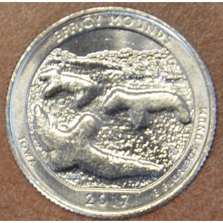 Euromince mince 25 cent USA 2017 Effigy Mounds \\"D\\" (UNC)