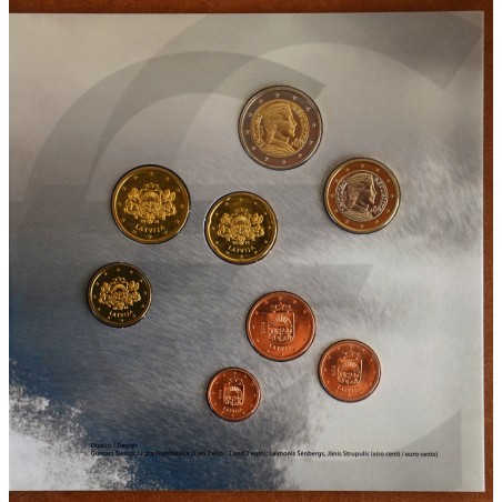 eurocoin eurocoins Latvia 2014 official set of Euro coins (BU)
