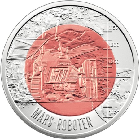 euroerme érme 25 Euro Ausztria 2011 - ezüst nióbium érme Robotik (UNC)