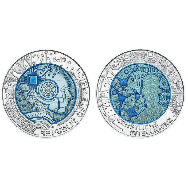 Euromince mince 25 Euro Rakúsko 2019 - strieborná niobium minca Ume...