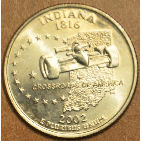 eurocoin eurocoins 25 cent USA 2002 Indiana \\"P\\" (UNC)