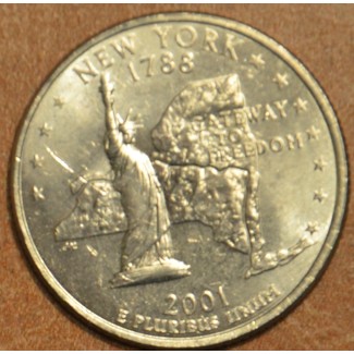 eurocoin eurocoins 25 cent USA 2001 New York \\"P\\" (UNC)
