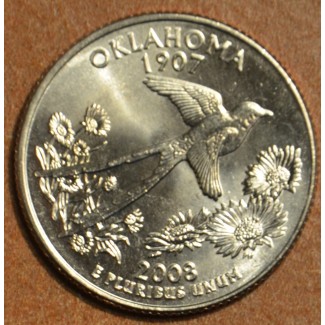 eurocoin eurocoins 25 cent USA 2008 Oklahoma \\"P\\" (UNC)