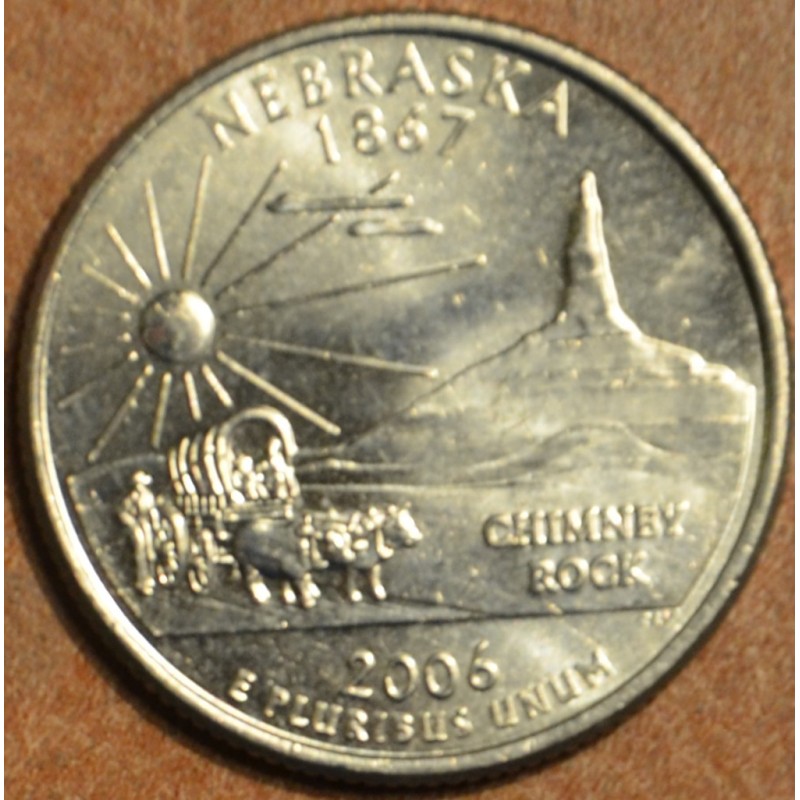 eurocoin eurocoins 25 cent USA 2006 Nebraska \\"P\\" (UNC)