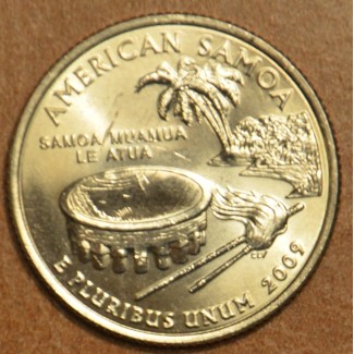 eurocoin eurocoins 25 cent USA 2009 American Samoa \\"P\\" (UNC)