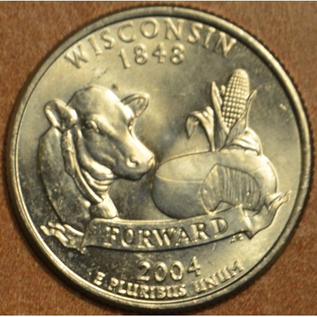 euroerme érme 25 cent USA 2004 Wisconsin \\"P\\" (UNC)