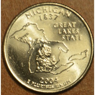eurocoin eurocoins 25 cent USA 2004 Michigan \\"P\\" (UNC)