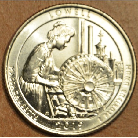 eurocoin eurocoins 25 cent USA 2019 Lowell \\"P\\" (UNC)