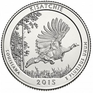 eurocoin eurocoins 25 cent USA 2015 Kisatchie \\"D\\" (UNC)