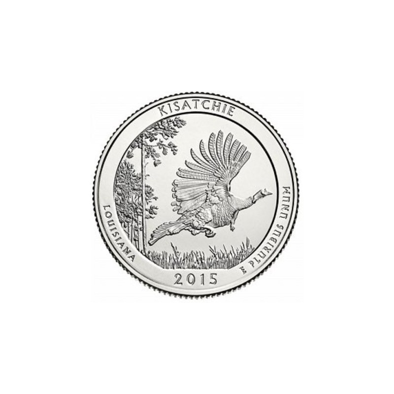 eurocoin eurocoins 25 cent USA 2015 Kisatchie \\"D\\" (UNC)