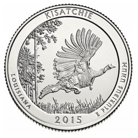 eurocoin eurocoins 25 cent USA 2015 Kisatchie \\"D\\" (UNC)