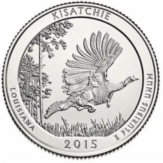 eurocoin eurocoins 25 cent USA 2015 Kisatchie \\"P\\" (UNC)