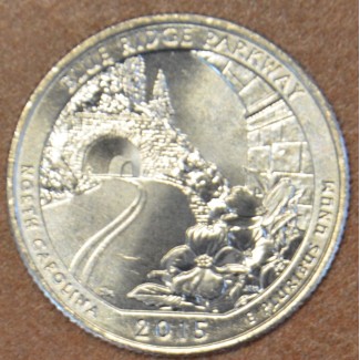 Euromince mince 25 cent USA 2015 Blue Ridge Parkway \\"S\\" (UNC)