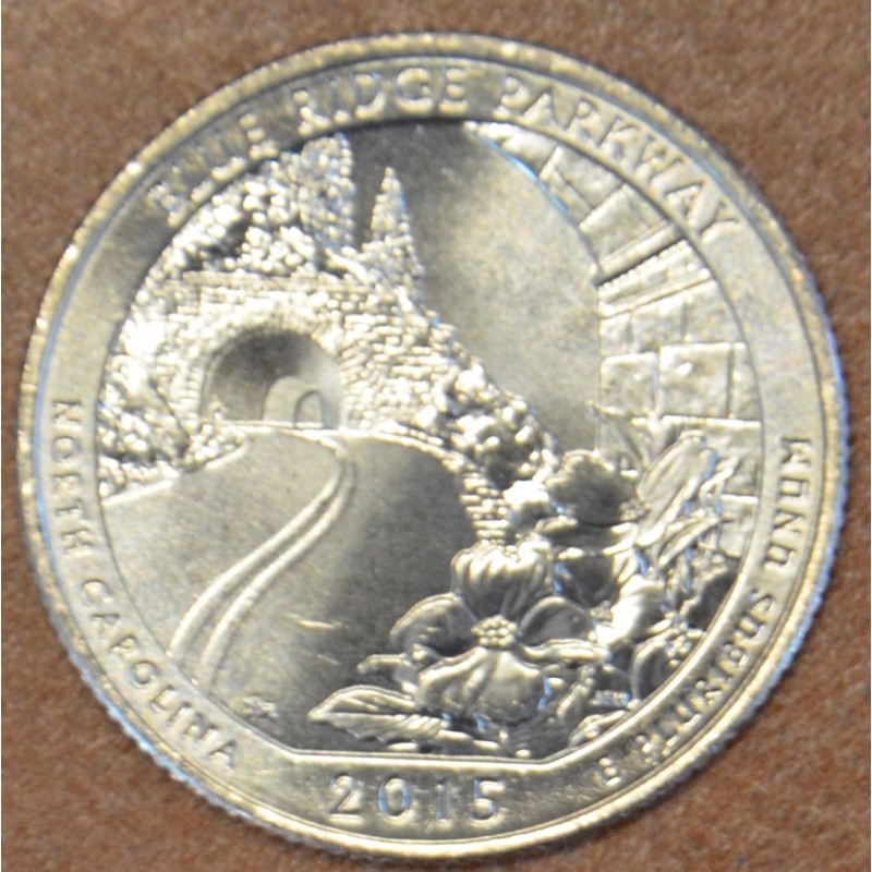 Euromince mince 25 cent USA 2015 Blue Ridge Parkway \\"S\\" (UNC)