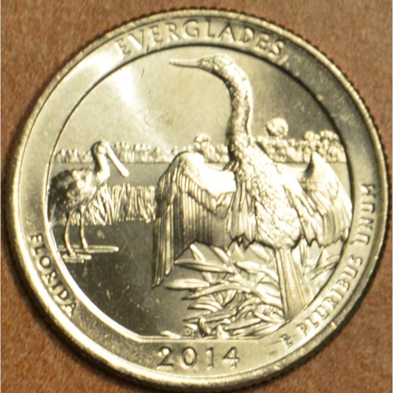 euroerme érme 25 cent USA 2014 Everglades \\"S\\" (UNC)