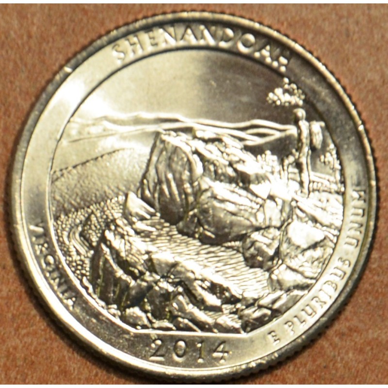 eurocoin eurocoins 25 cent USA 2014 Shenandoah \\"P\\" (UNC)