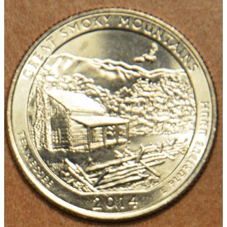 Euromince mince 25 cent USA 2014 Great Smoky Mountains \\"P\\" (UNC)