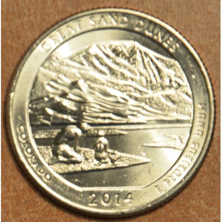 Euromince mince 25 cent USA 2014 Great Sand Dunes \\"S\\" (UNC)